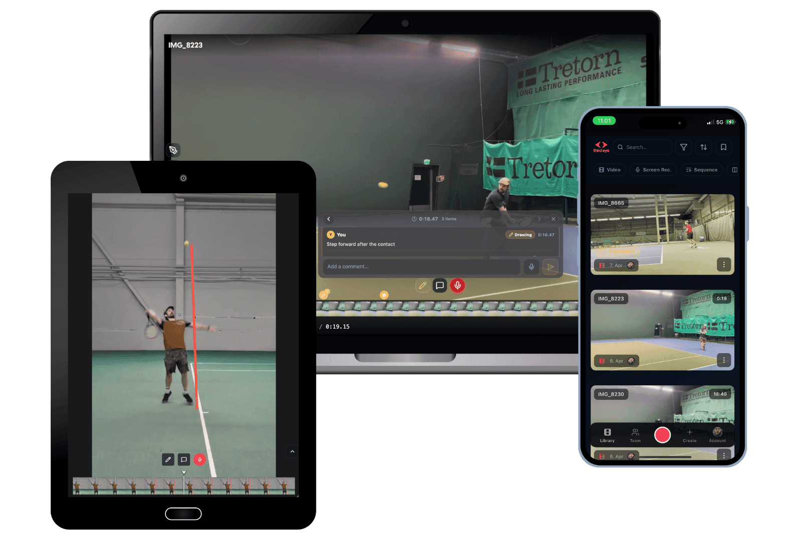 Third Eye on laptop, tablet, and phone